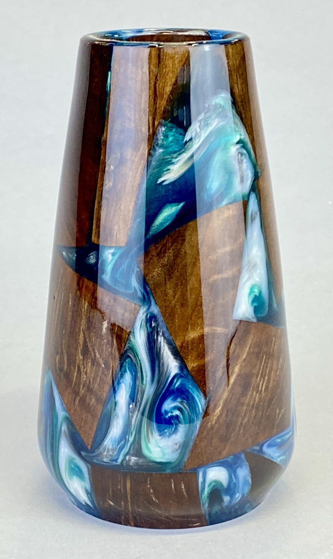 A close up of the side of a vase