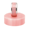 A pink ring is shown on top of a stand.